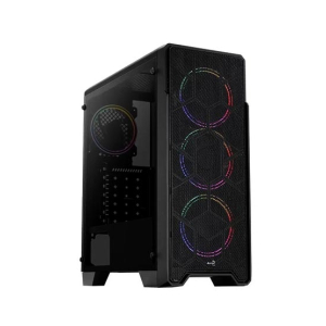 AeroCool Ore Saturn Tempered Glass Mid Tower Gaming Case Black