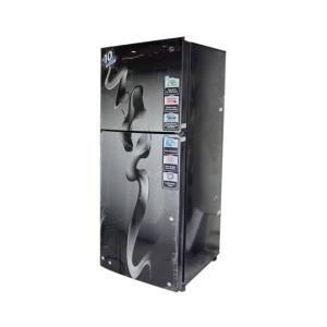 PEL Curved Glass Door Freezer-on-Top Refrigerator 12 Cu Ft Black (PRCGD-6450)