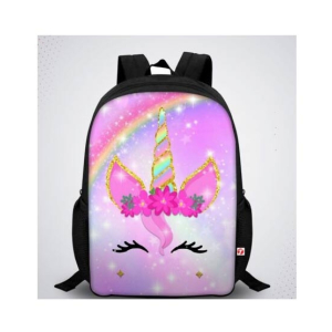 Traverse Unicorn Printed Kids Bag - Black (T854S)