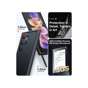 Torras Military Grade Drop Tested Shockproof Case For Galaxy S23 Ultra Matte Black (AMT-6199)