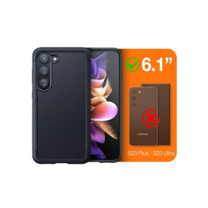 Torras Military Grade Drop Tested Shockproof Case For Galaxy S23 Matte Black (AMT-6200)