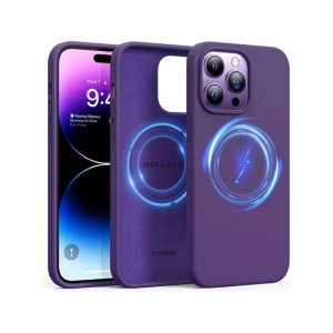 Torras Magnetic Silicone Shockproof Case For iPhone 14 Pro Deep Purple (AMT-6274)