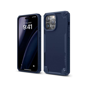 Elago Armor Carbon Fiber Texture Shockproof Case For iPhone 14 Pro Max Jean Indigo (AMT-6669)