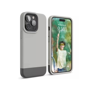 Elago Glide Armor Shockproof Case For iPhone 14 Pro Max Stone/Dark Grey (AMT-6694)