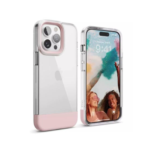 Elago Glide Armor Shockproof Case For iPhone 14 Pro Max Clear/Lovely Pink (AMT-6695)