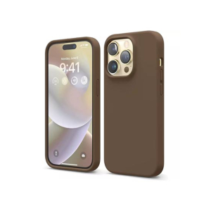 Elago Liquid Silicon Shockproof Case For iPhone 14 Pro Max Brown (AMT-6732)