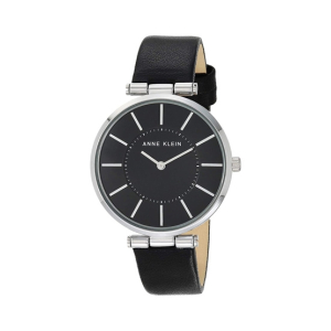 Anne Klein Leather Watch For Women Black (AK/3697BKBK)