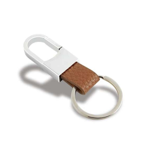 M.Mart Brown Leather Strap Key Ring