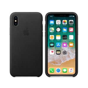 Apple Leather Case For iPhone X/XS - Black