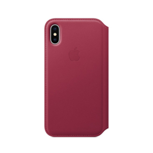 Apple Leather Folio Case For iPhone X/XS - Berry