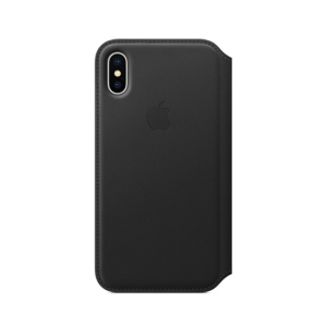 Apple Leather Folio Case For iPhone X/XS - Black 