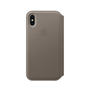 Apple Leather Folio Case For iPhone X/XS - Taupe