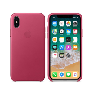 Apple Leather Case For iPhone X/XS - Pink Fuchsia