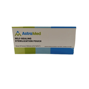 Astramed Self Sealing Sterilization Pouches 200Pcs - 57mm x 130mm