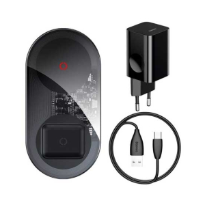 Baseus 24W 2 In 1 Wireless Charger Black (TZWXJK-B01)