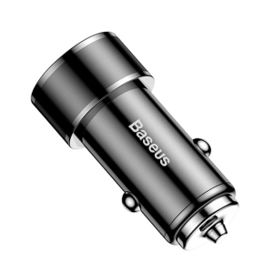 Baseus Small Screw Type-C Quick Car Charger Black