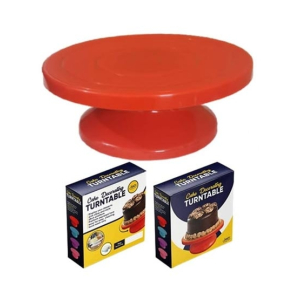 Easy Shop 10" Plastic Cake Stand Red