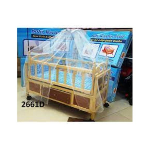 Easy Shop Wooden Baby Swinging Cradle with Drawer