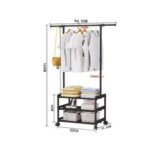 Easy Shop Cloth Hanging and Shelfing Rack in Fiber