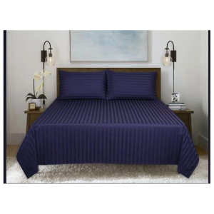 MBN Textile Cotton Sotton Plain Double Bedsheet - 3Pcs