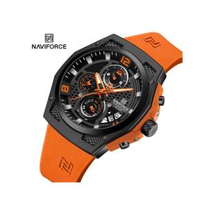 Naviforce Crusader Watch For Men Orange (Nf-8051t-3)