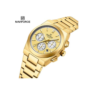 Naviforce Bond Chrono Watch For Women Golden (NF-8048l-1)