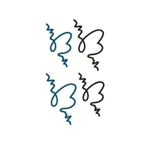G-Mart Messy Heart Temporary Tattoo