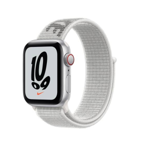 Apple iWatch SE 40mm Silver Aluminum Case with Summit White Nike Sport Loop - GPS