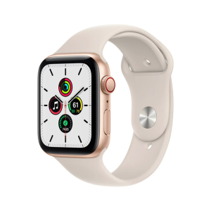 Apple Watch SE 44MM Gold Aluminum Case with Starlight Sport Band - GPS