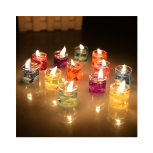 Charming Closet Smokeless Glass Candles Multicolor 6pcs