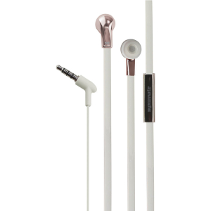 Promate Chrome Flat Cable Stereo In-Ear Headphones Champagne