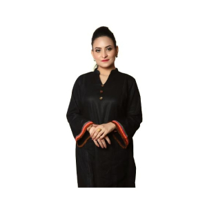 Wardahs Collection Cotton Kurti For Women Black (0006)