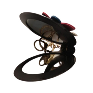 FS Couture Flip Mirror Key Chain Black
