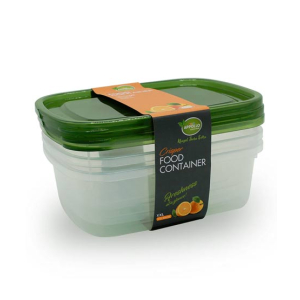 Appollo Crisper Food Container Extra Large (Pack Of 3)-Olive