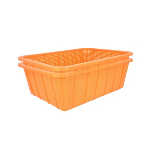 Appollo Rainbow Basket Large (Pack Of 2)-Orange