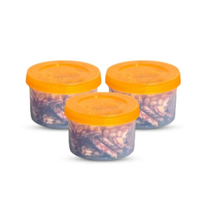 Appollo Smart Mini Jar Medium (Pack Of 3)-Orange