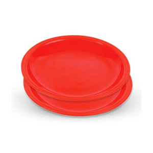 Appollo Saga Plate Medium (Pack Of 2)-Red