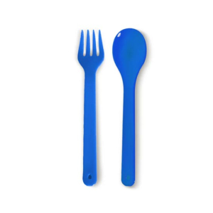 Appollo Saga Cutlery Spoon And Fork (Pack Of 6)-Blue