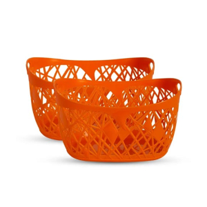 Appollo Grace Basket M-4 (Pack Of 2)-Orange