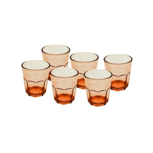 Appollo Party Acrylic Glass M-4 (Pack Of 6) -Orange