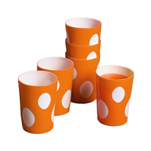 Appollo Twinkle Glass (Pack Of 6)-Orange