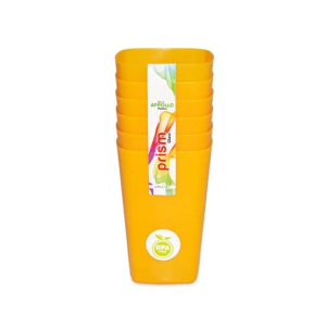 Appollo Prism Glass M-1 (Pack Of 6)-Yellow