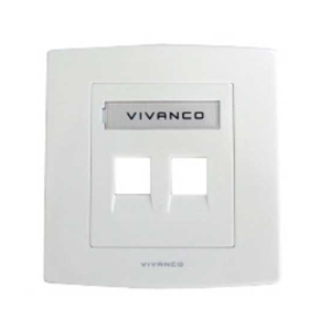 D-Link 2-Port Shuttered Simplex Face Plate (VCA20)