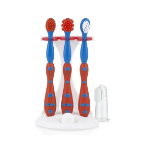 Nuby Toothbrush For Kid’s Red - 3Pcs (ID759)