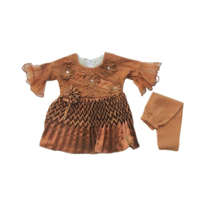 Komfy Fancy Baby Frock Brown (NBG036)