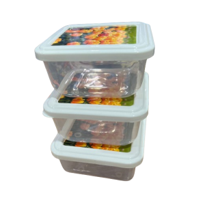 Rg Shop Medium Square Classic Bowls Set Pack Of 3 Pcs 