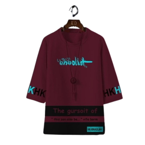 RG Shop Drop Shouldar Printed T-Shirt For Men.-Red
