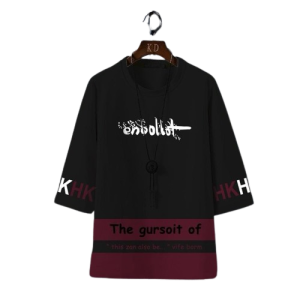 RG Shop Drop Shouldar Printed T-Shirt For Men.-Black