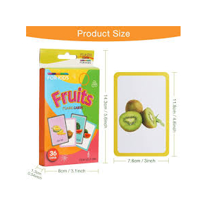 Planet X Fruits Educational & Interactive Card For Kids – (36Pcs) (PX-12191)