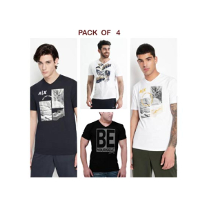 ShopEasy Printed Cotton Men's Round Neck T-Shirts